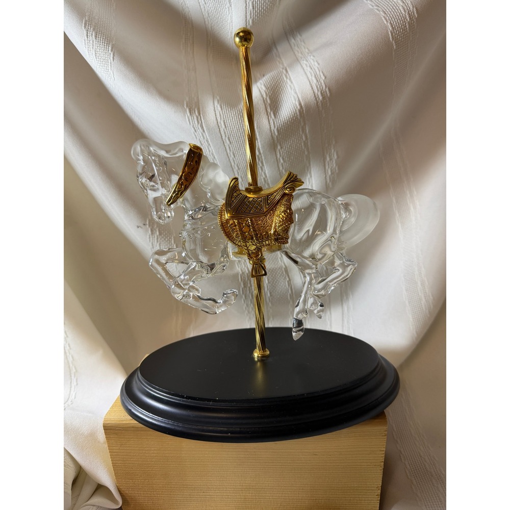 Franklin Mint 1990 Crystal Prancer Carousel Horse William Dentzel III Figurine